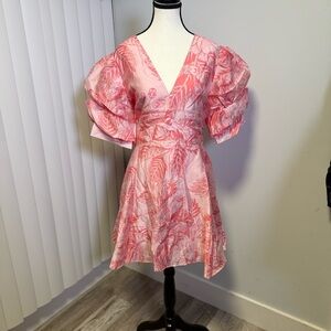 Elegant Pink Floral Dress